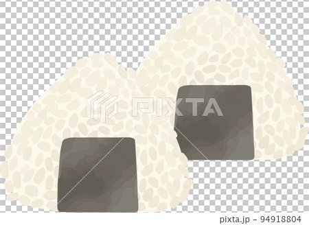 おにぎり おむすび お米 和食 のり 水彩 手描き イラスト素材 おにぎり おむすび お米 和食 のり 水彩 手描き イラスト素材 94918804
