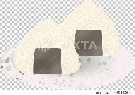 おにぎり おむすび お米 和食 のり 水彩 手描き イラスト素材 おにぎり おむすび お米 和食 のり 水彩 手描き イラスト素材 94918805