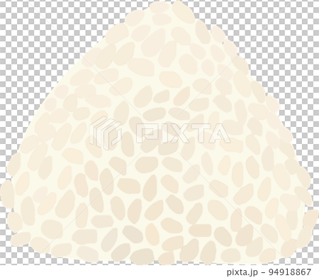 おにぎり　おむすび　塩　お米　和食　水彩　手描き　イラスト素材 94918867