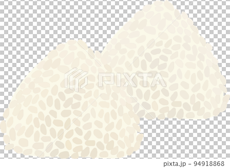 おにぎり　おむすび　塩　お米　和食　水彩　手描き　イラスト素材 94918868