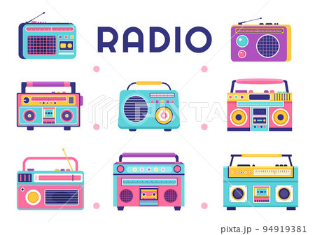 Radio Player for Record, Talk Show, Interviews...のイラスト素材 ...