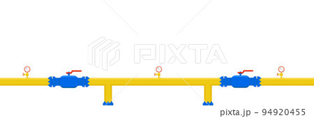 Gas pipeline construction background. Vector stock illustration isolated on white background for banners, posters with notification and announcement. EPS10 Gas pipeline construction background. Vector stock illustration isolated on white background for banners, posters with notification and announcement. EPS10 94920455