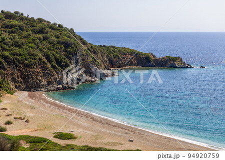Sithonia peninsula with hard-to-reach approach and completely deserted beach Sithonia peninsula with hard-to-reach approach and completely deserted beach 94920759