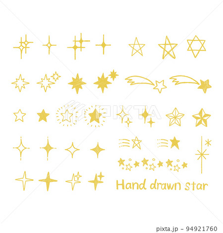 手描き風の星のベクターイラスト 94921760