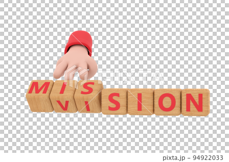 3d. Hand turns dice and changes the word...のイラスト素材 [94922033] - PIXTA