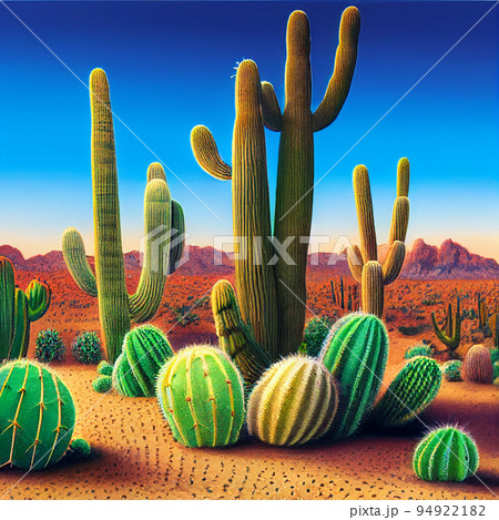 Desert landscape. Desert area, sand terrain - Africa, Sahara, or Arizona nature. 94922182