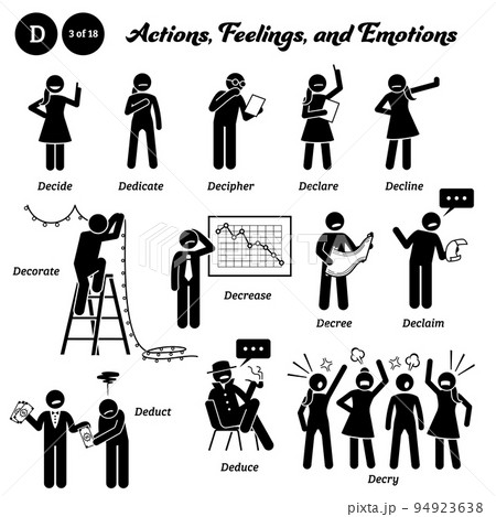 Stick figure human people man action, feelings,...のイラスト素材 [94923638 ...