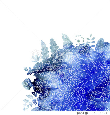 Watercolor blue flowers Watercolor blue flowers 94923894