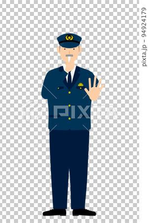 高級男警察擺姿勢,吹口哨制止 高級男警察擺姿勢,吹口哨制止 94924179