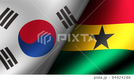 2022 カタールワールドカップ / グループリーグ対戦カードイラスト (韓国VSガーナ) 94924286