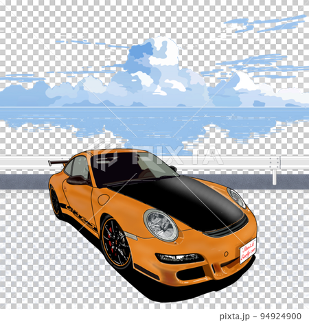 跑車汽車插畫背景 跑車汽車插畫背景 94924900