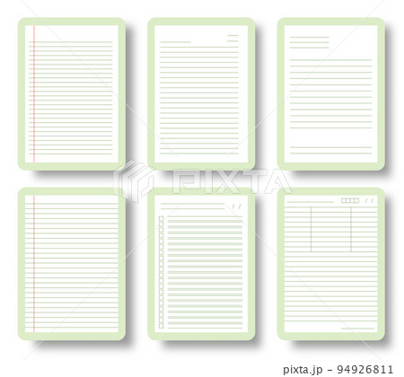 Blank realistic vector horizontal ruled square notebook with