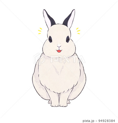 うさぎ　ドワーフホト　表情（喜） 94928384