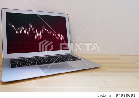 株価が暴落するチャートイメージ 株価が暴落するチャートイメージ 94928691