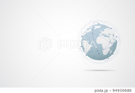 Global network connection. World map point and line composition concept of global business. Vector Illustration Global network connection. World map point and line composition concept of global business. Vector Illustration 94930686