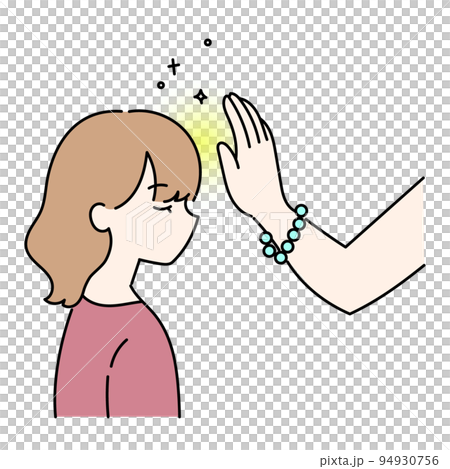 ヒーリングを受ける女性 94930756