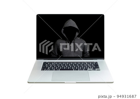 ハッキングされたノートパソコンのイメージ ハッキングされたノートパソコンのイメージ 94931687