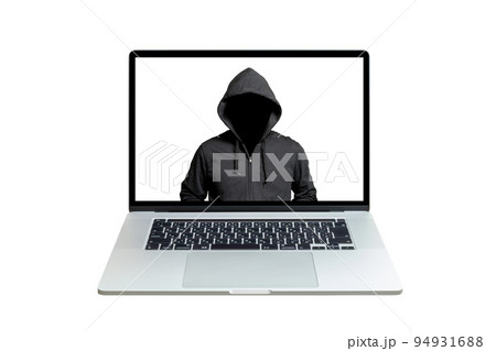 ハッキングされたノートパソコンのイメージ ハッキングされたノートパソコンのイメージ 94931688