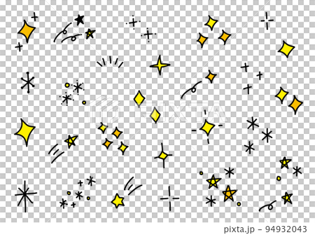 手寫的閃光套裝彩色 94932043