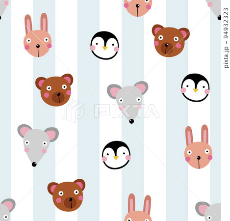 Kawaii animals seamless pattern 94932323