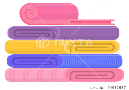 Towel stack. Color handcloth icon. Hotel service Towel stack. Color handcloth icon. Hotel service 94932687