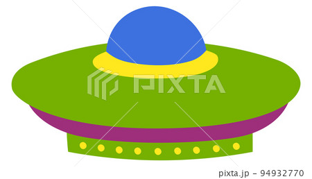 Alien spaceship icon. Green ufo. Space exploration symbol 94932770