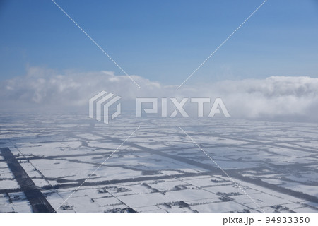 北海道、釧路上空、空撮 94933350