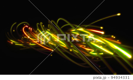 3D rendering of a colorful abstract background of strings, lines, ribbons, fibers or wires 3D rendering of a colorful abstract background of strings, lines, ribbons, fibers or wires 94934331
