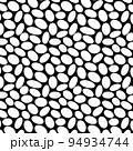 Ovals black and white abstract seamless vector pattern 94934744