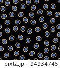Ovals drawn by hand blue pattern 94934745