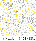 Yellow and gray stars seamless vector pattern 94934861