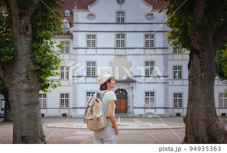 travel to summer Europe young asian woman 94935363