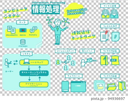 情報処理のイラストアイコン集 94936697