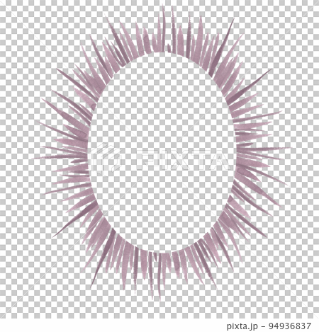 Watercolor frame of monochrome blades of grass 94936837