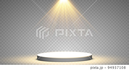 Vector Spotlights. Scene. Light Effects. Glow light effect. Vector illustration. 94937108