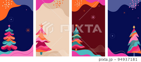 Colorful Christmas Tree Backgrounds for Social Media Stories and Packaging Design Colorful Christmas Tree Backgrounds for Social Media Stories and Packaging Design 94937181