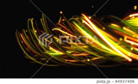 3D rendering of a colorful abstract background of strings, lines, ribbons, fibers or wires 3D rendering of a colorful abstract background of strings, lines, ribbons, fibers or wires 94937406