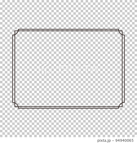シンプルな二重線の四角いフレームのイラスト素材 [94940065] - PIXTA