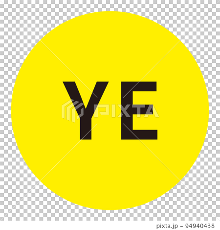 YE (yellow) color abbreviation two letter icon 94940438
