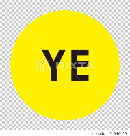 YE (yellow) color abbreviation two letter icon 94940439