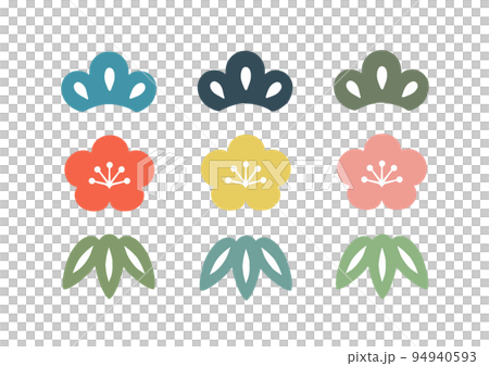 松竹李子簡單的主題日本模式圖 94940593