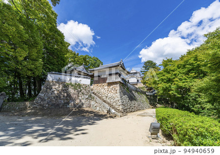 岡山県高梁市　晴天の残存天守　備中松山城 94940659