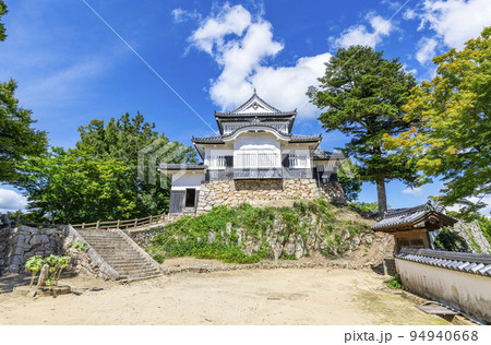 岡山県高梁市　晴天の備中松山城天守 94940668