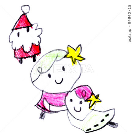 子供が描いたクリスマスの絵 子供が描いたクリスマスの絵 94940718
