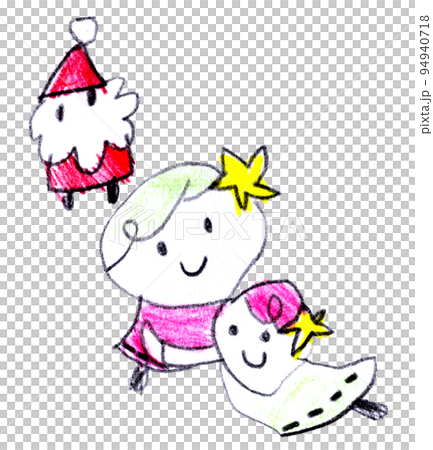 子供が描いたクリスマスの絵 子供が描いたクリスマスの絵 94940718