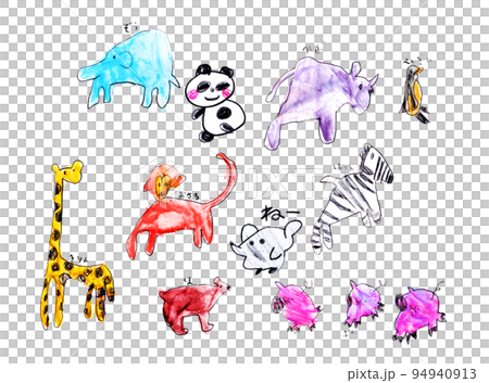 子供が描いた動物の絵 子供が描いた動物の絵 94940913