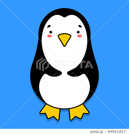 Flat cartoon image of a penguin. Vector illustration. 94941857