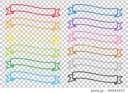 Crayon material decoration ribbon 12 colors set Crayon material decoration ribbon 12 colors set 94942457