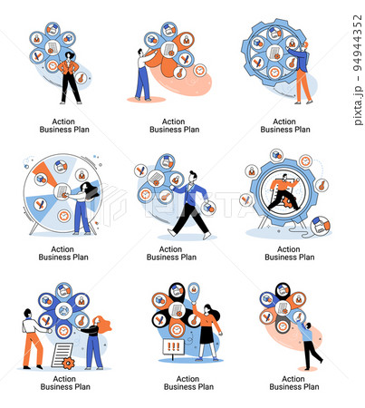Action business plan, development strategies, foreseeing market risks. Company success secret Action business plan, development strategies, foreseeing market risks. Company success secret 94944352