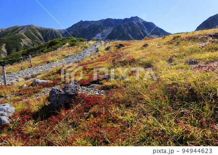 紅葉見頃な立山黒部アルペンルート 室堂平からの立山連峰 紅葉見頃な立山黒部アルペンルート 室堂平からの立山連峰 94944623